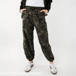 Albion camouflage joggers.